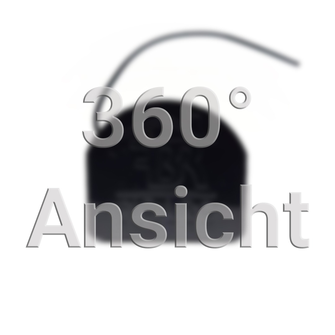 360° Ansicht Vorschaubild. Fibaro RGBW mit schwarzem Gehäuse, Antenne und dem Fibaro Logo.